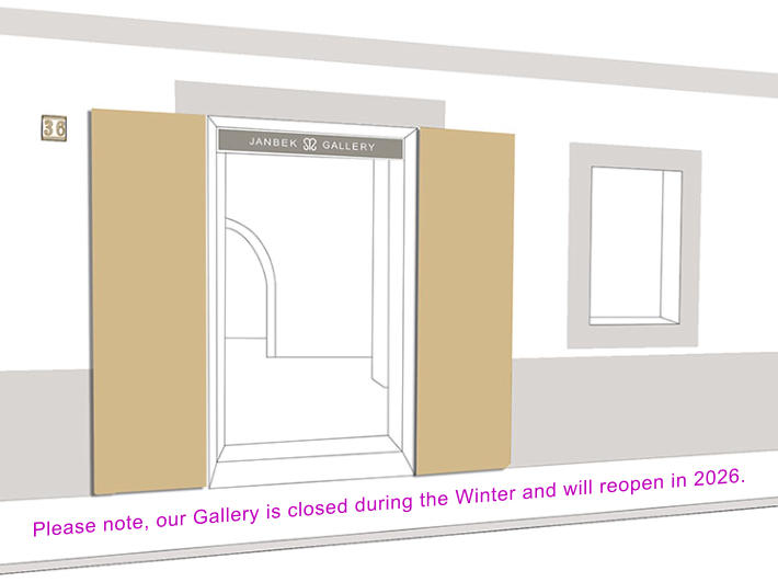 Facade sketch of Janbek Gallery Ibiza.