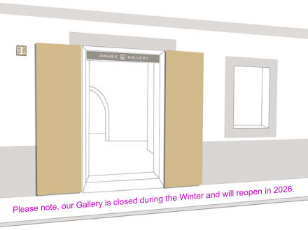 Facade sketch of Janbek Gallery Ibiza.